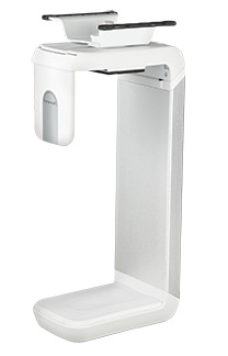 CPU200W, Finitura in alluminio spazzolato/bianco