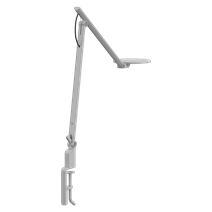 Lampada da scrivania Nova, Base a morsa, Grigio chiaro