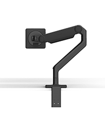 Braccio monitor M2.1 base con montaggio morsa a due pezzi, Nero con finitura nera