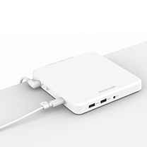 M/Connect 2 - 100W Split dock indipendente, montaggio con morsa, bianca