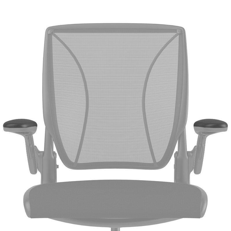 Kit di modifica per braccioli regolabili in altezza in Duron, Nero (include supporto e cuscinetto)