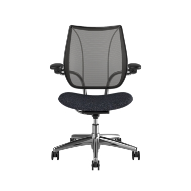 Sedia operativa Liberty, Parte posteriore Pinstripe Black, Sedile Vanir 0693, Telaio lucido con finitura nera Picture 2